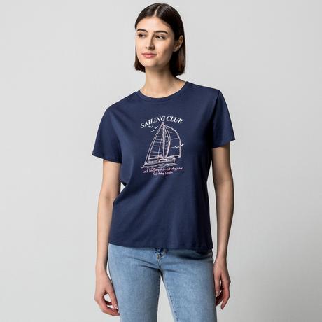Manor Woman Sailing Club Print T-Shirt  