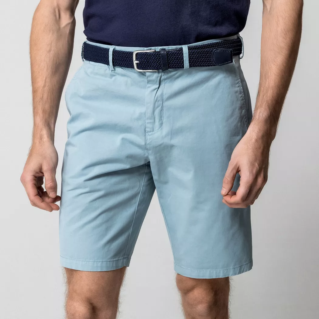 Manor Man Twill Regular Fit Shorts Aqua Blue M 2