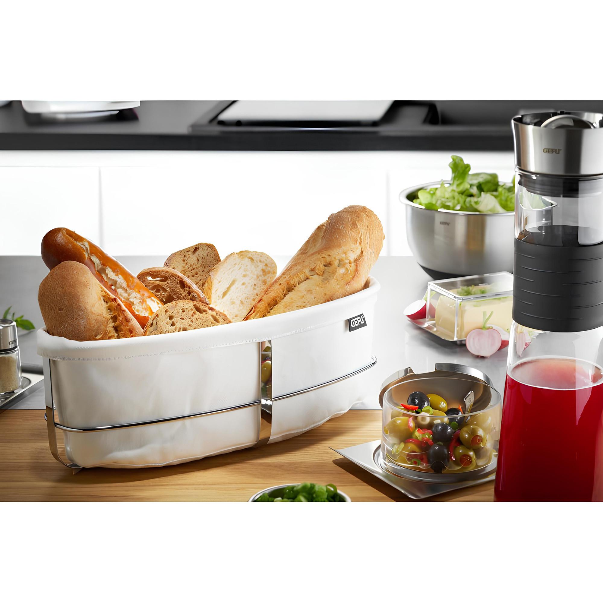 GEFU Panettiera Brotkorb BRUNCH, oval weiss 