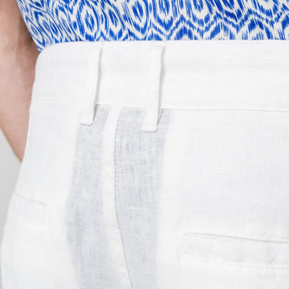 Manor Man Short en lin Regular Fit  