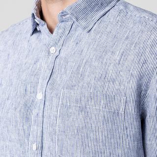 Manor Man Gestreiftes Kentkragen Overshirt  