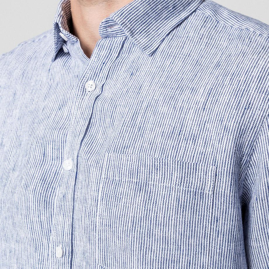 Manor Man Surchemise Rayée Lin  