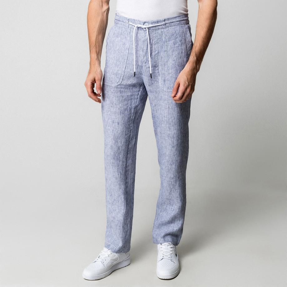 Manor Man Pantaloni Chino Lino  