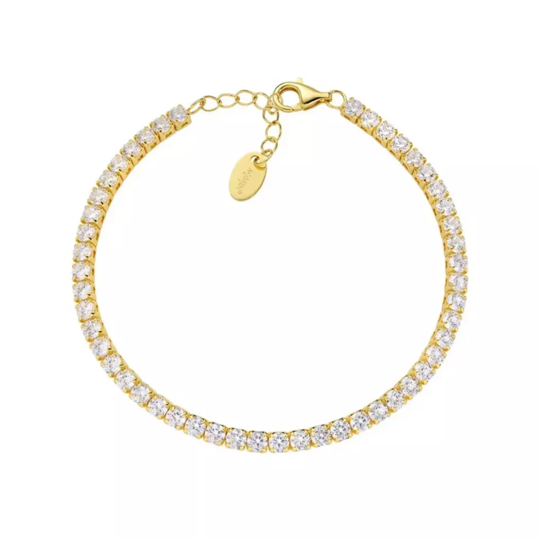 Amen - Armband, Tennis, 17+3CM, Goldfarben