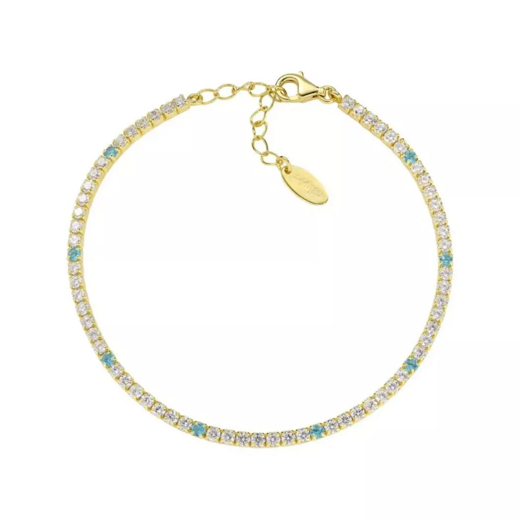 Amen - Armband, Tennis, 16+3CM, Goldfarben 2