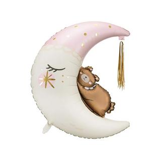 PartyDeco  Folienballon Mond rosa 