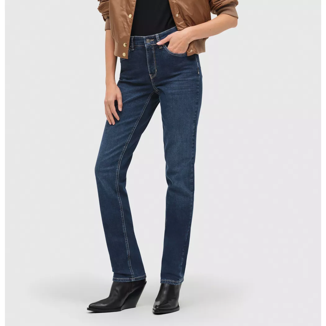 Mac - Jeans, Straight Leg Fit, für Damen, Blau Denim Dunkel, Größe W46/L30