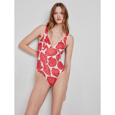 Gisela Corals & Monogram Muscheldruck Badeanzug  