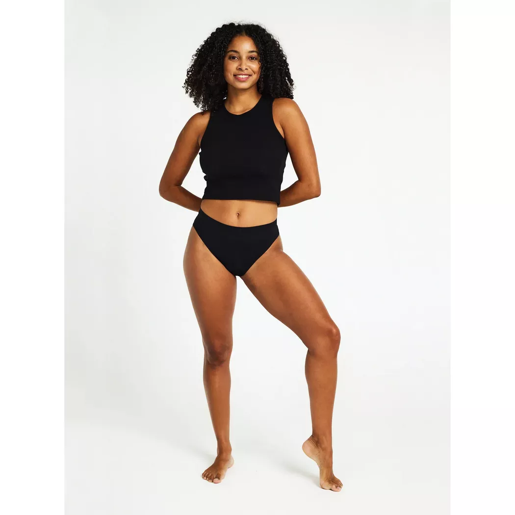 Modibodi ModiComfort Hi-Leg Period Panty Black XS/S 2