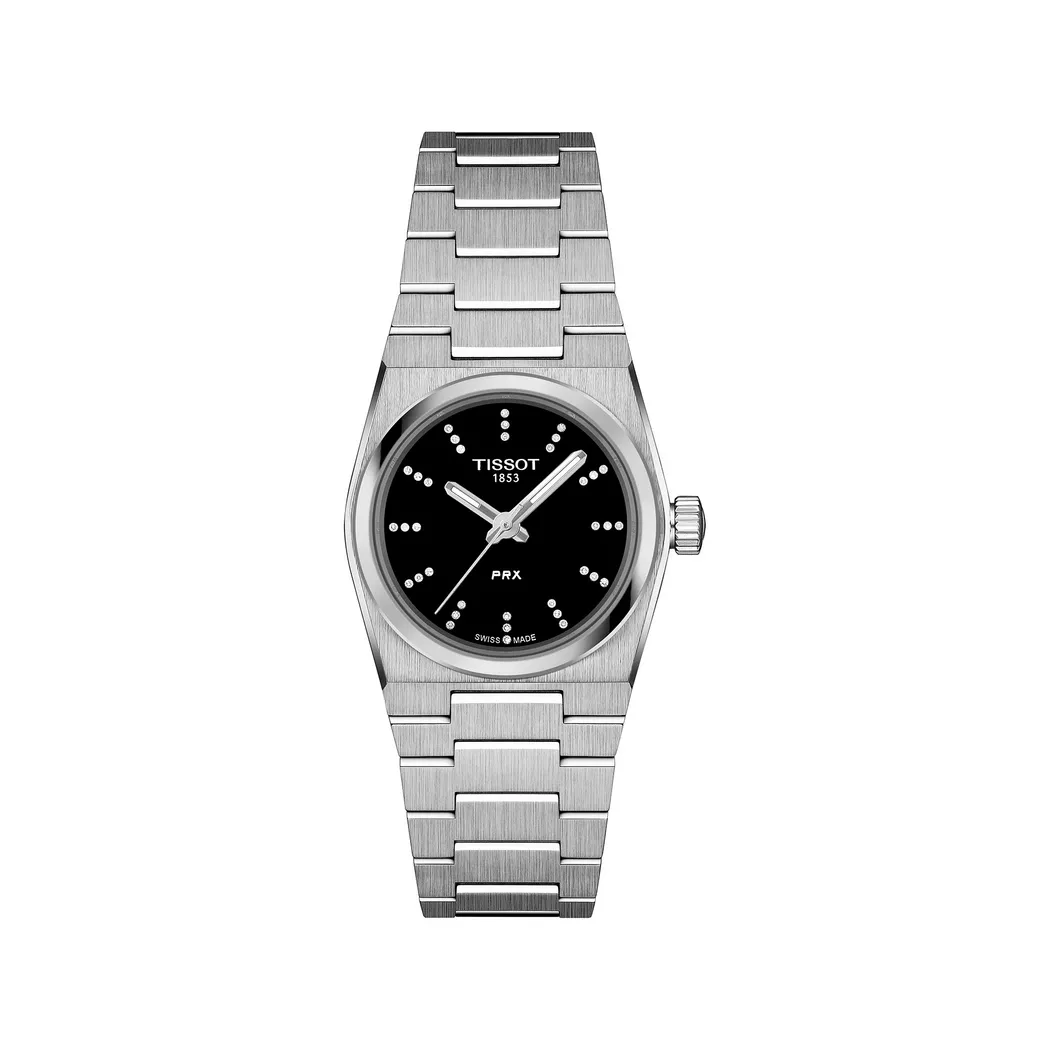 Tissot PRX Quartz 25mm Black Diamond Dial Steel Women's Watch T137.010.11.056.00 silver  female 2