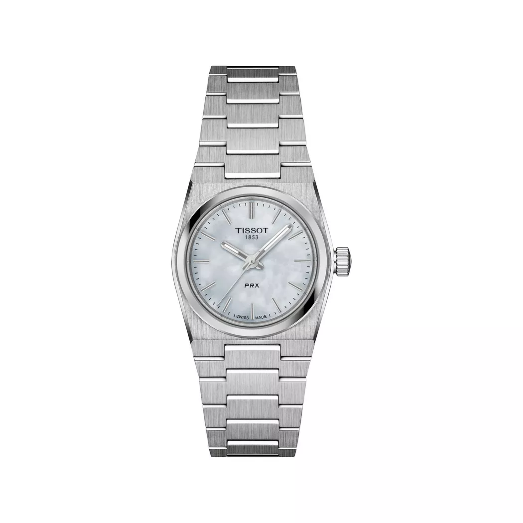 Tissot PRX Quartz 25mm Black Diamond Dial Steel Women's Watch T137.010.11.056.00 silver  female