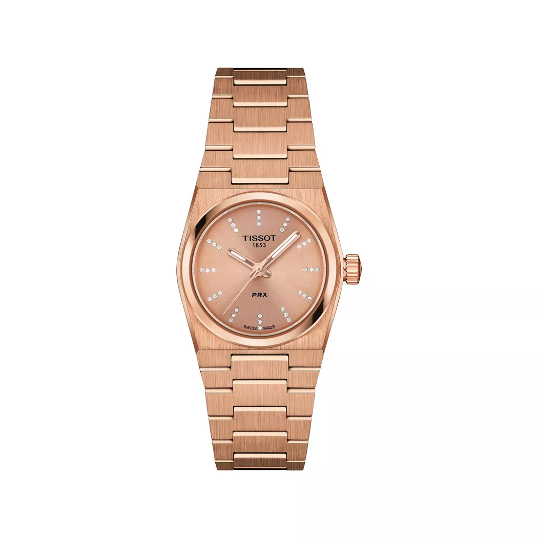 Tissot PRX Quartz 25mm Pink Diamond Dial Steel Women's Watch T137.010.33.506.00 gold  female