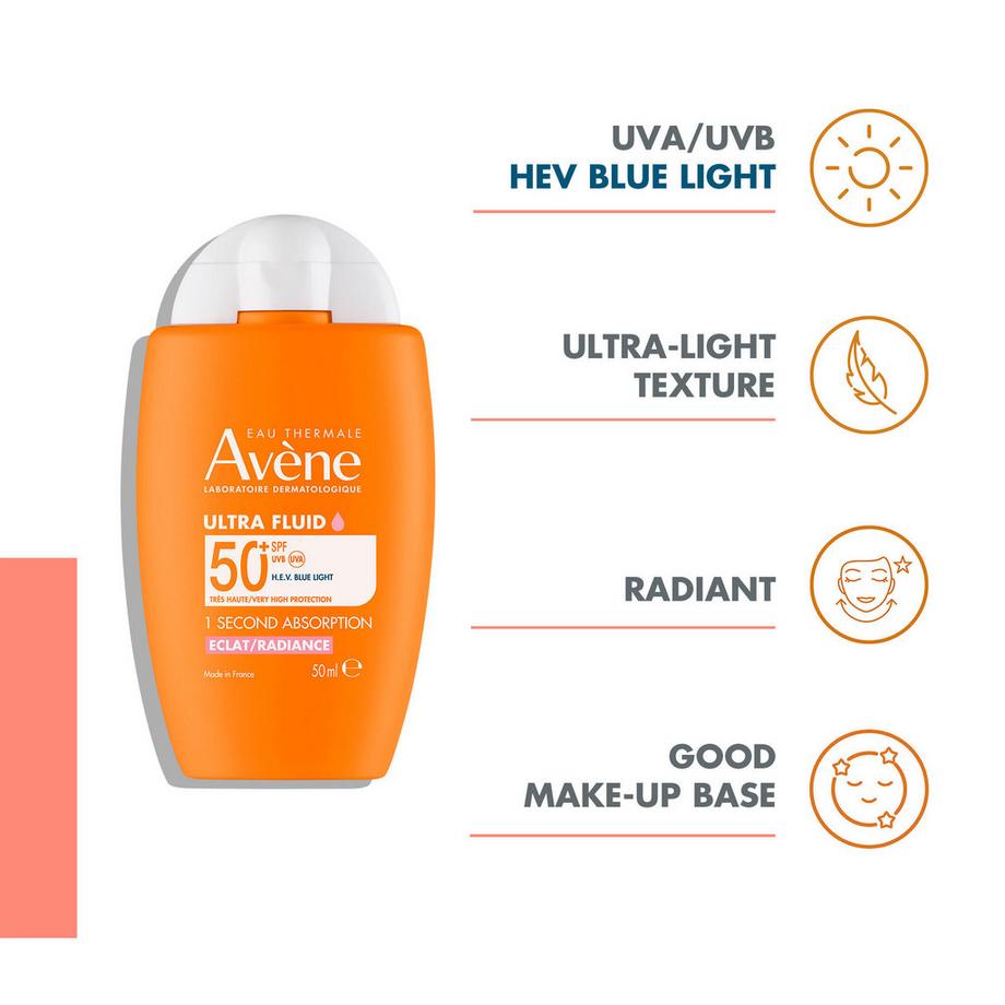 Avene Protection solaire Ultra Fluid Radiance SPF 50+ 