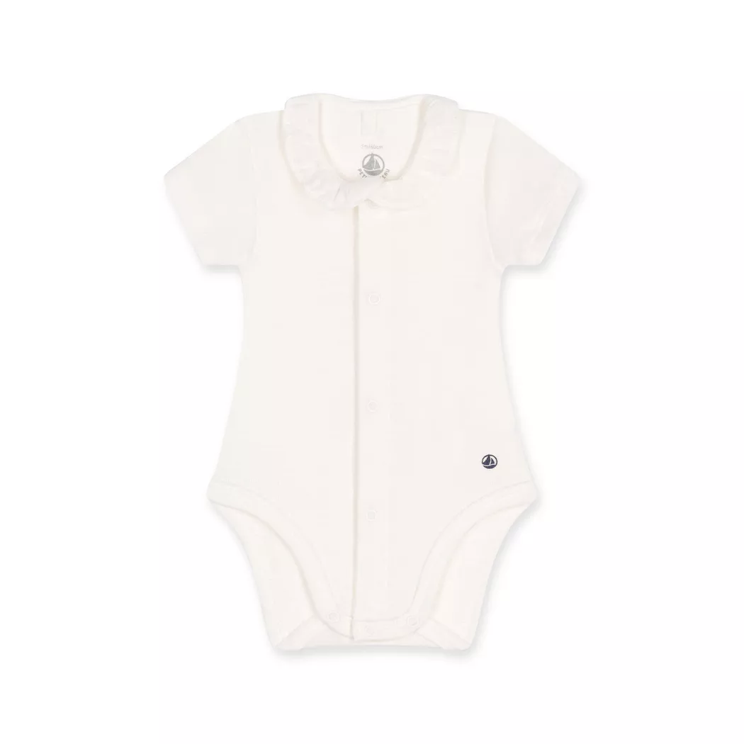 Petit Bateau Unisex Baby Bodysuit White 12 Months 2