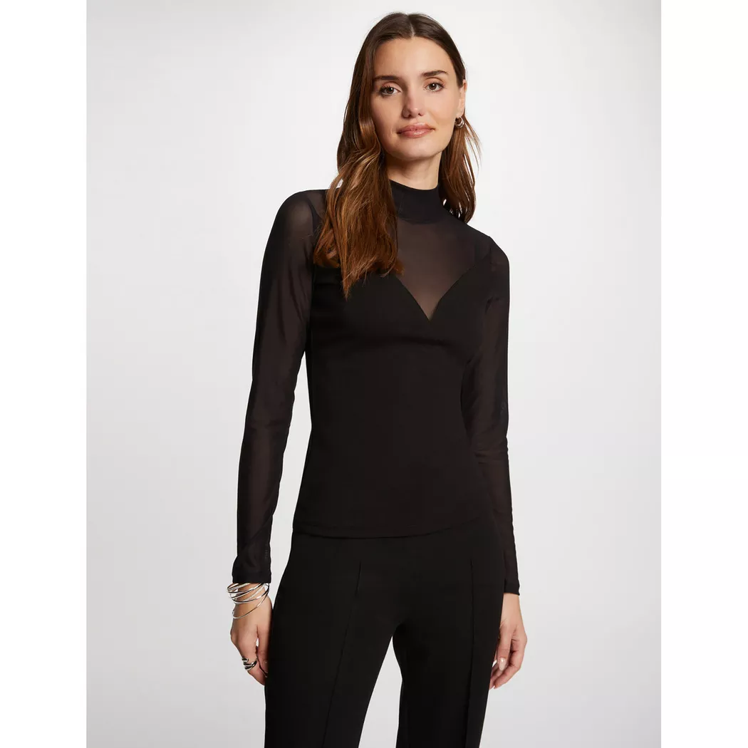 Morgan - T-Shirt, für Damen, Black, Größe L
