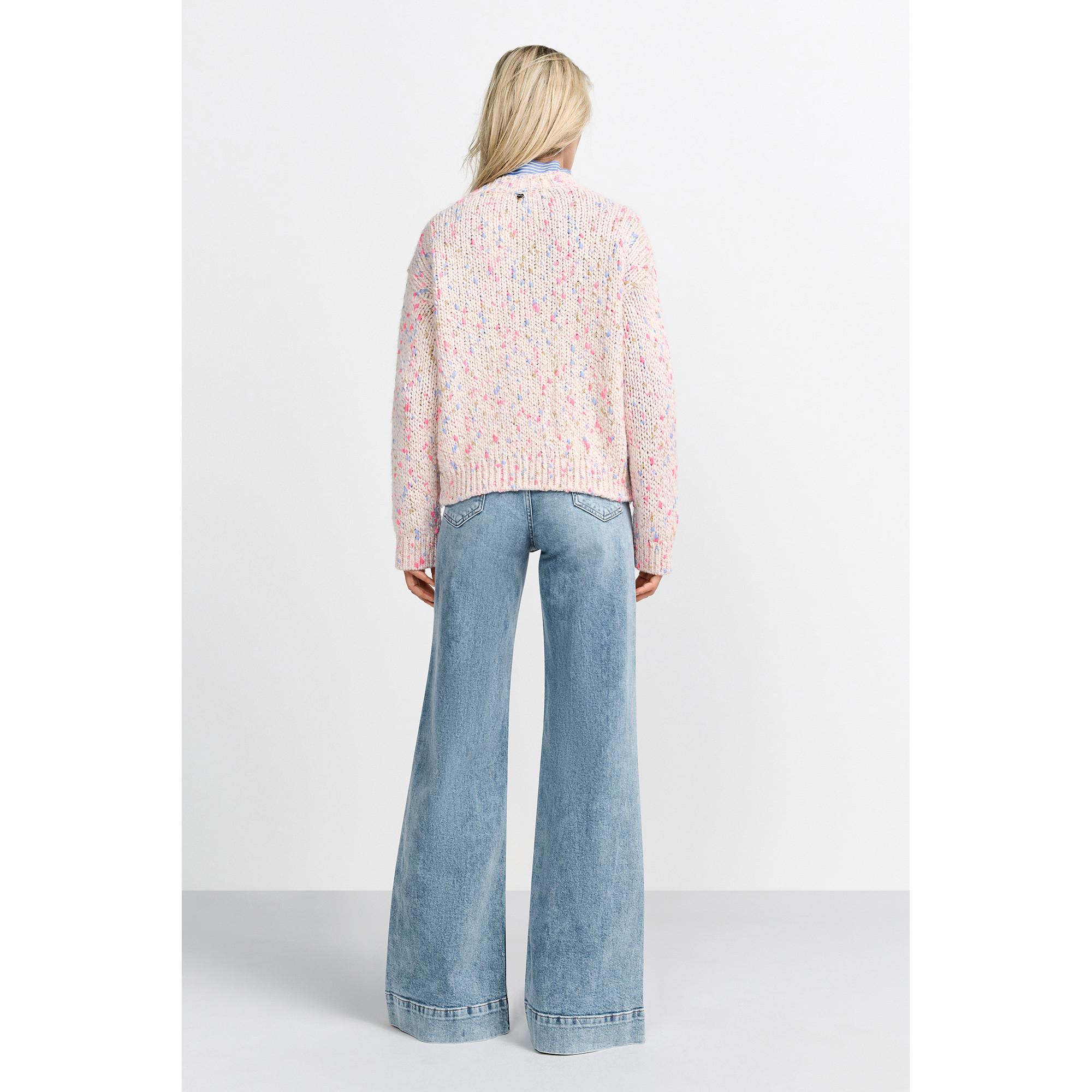 Rich & Royal Cardigan in maglia bouclé con bottoni dorati  