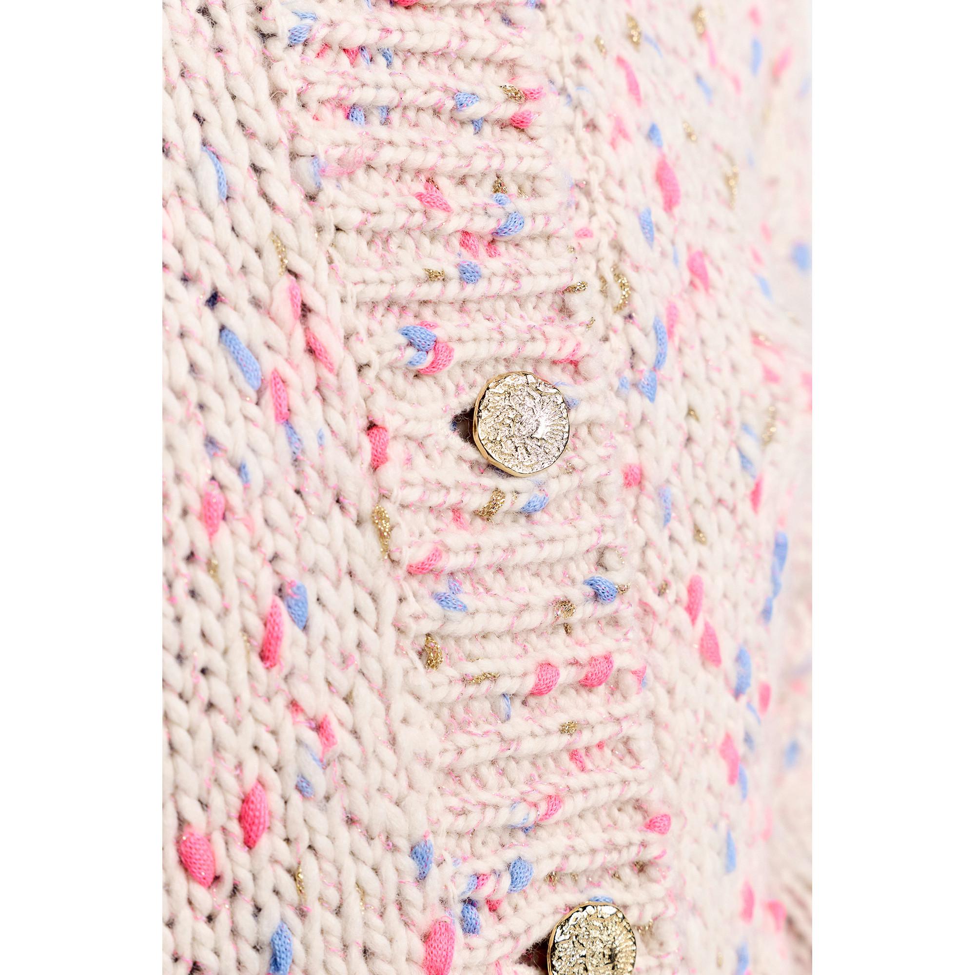 Rich & Royal Cardigan in maglia bouclé con bottoni dorati  