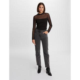 MORGAN T-shirt Maniche Lunghe Collo Alto con Strass  