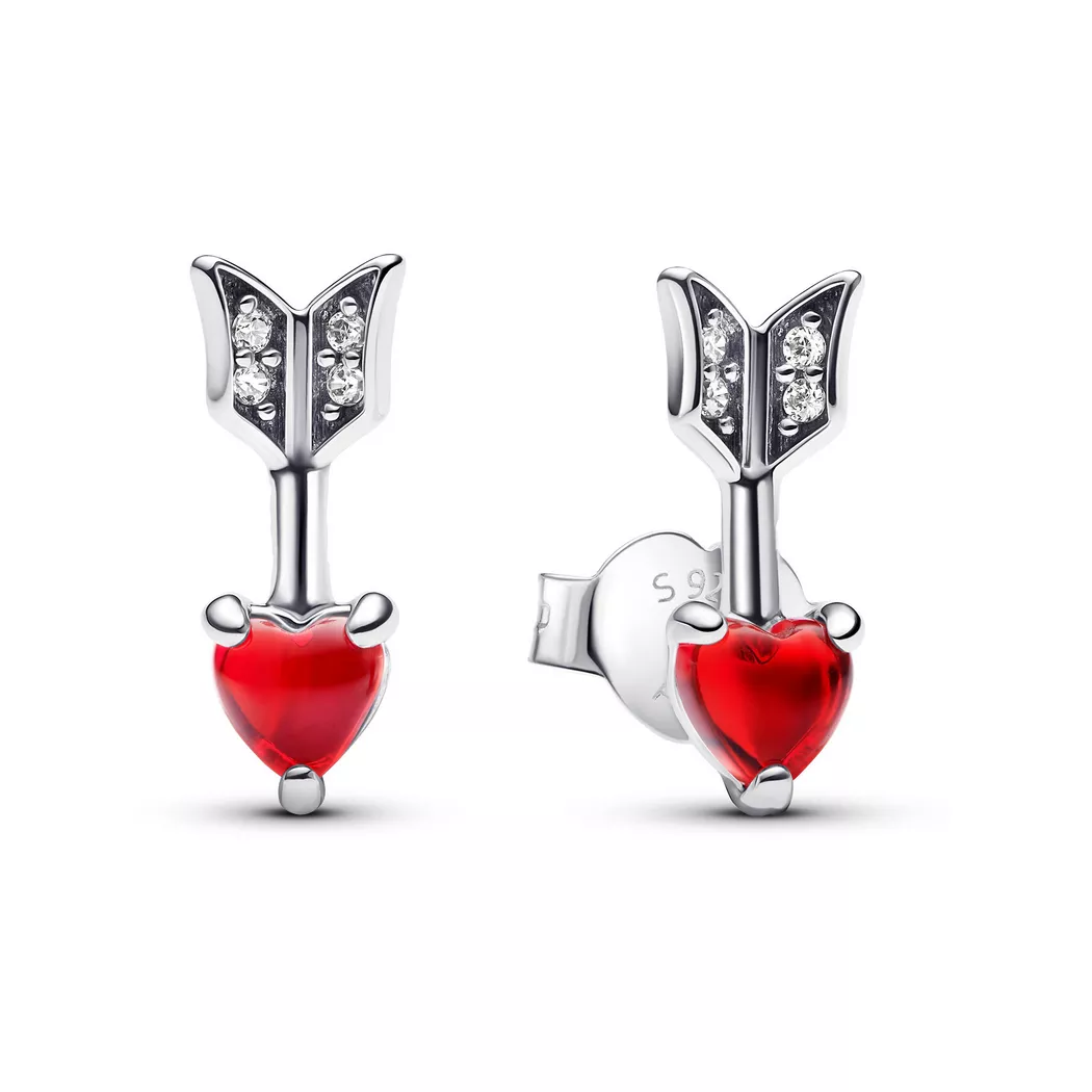 Pandora - Ohrstecker, Love, One Size, Silber