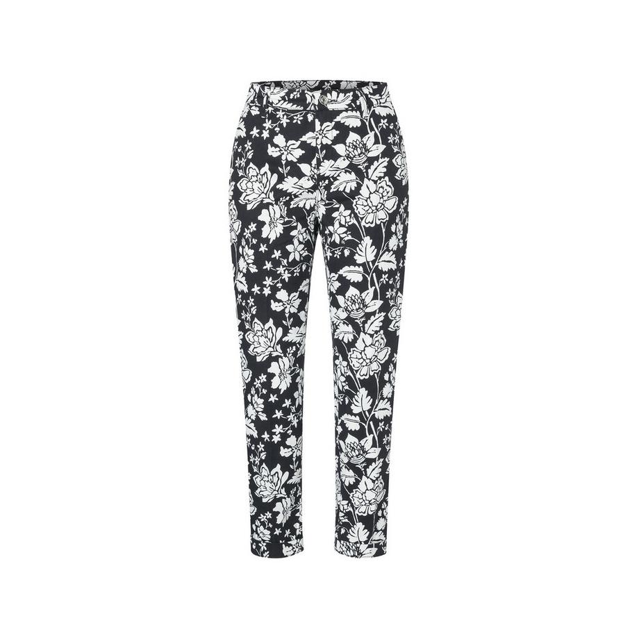 MAC Chino Turn Up Slim Fit Chinohose mit Blumenmuster  