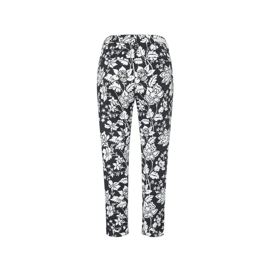 MAC Chino Turn Up Slim Fit Chinohose mit Blumenmuster  