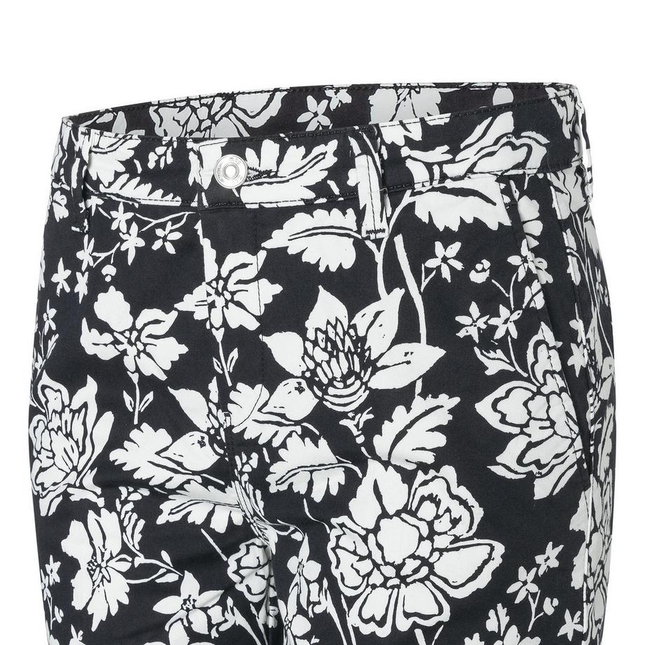 MAC Chino Turn Up Slim Fit Chinohose mit Blumenmuster  