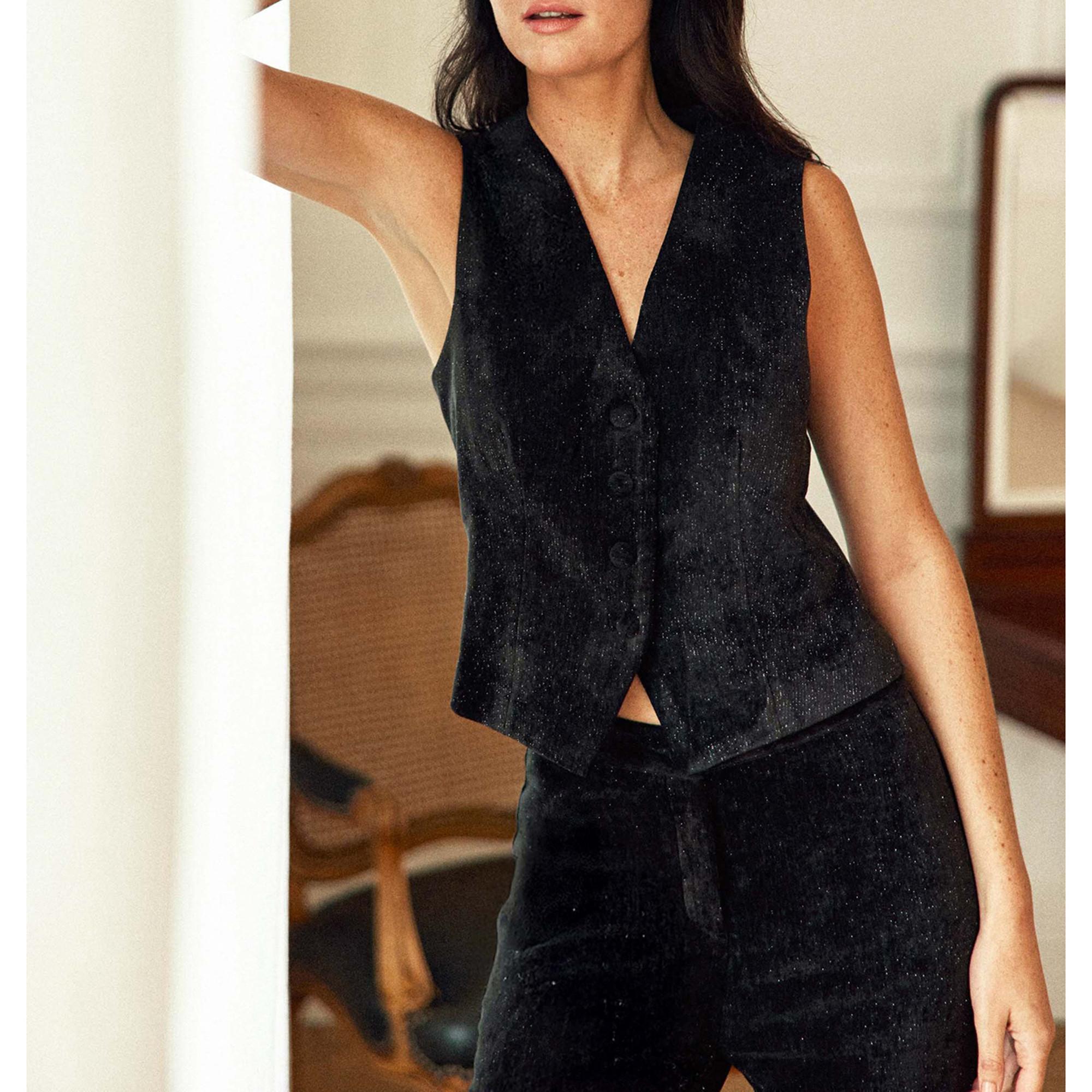 La Petite Etoile Gilet V-Ausschnitt Knopfverschluss  