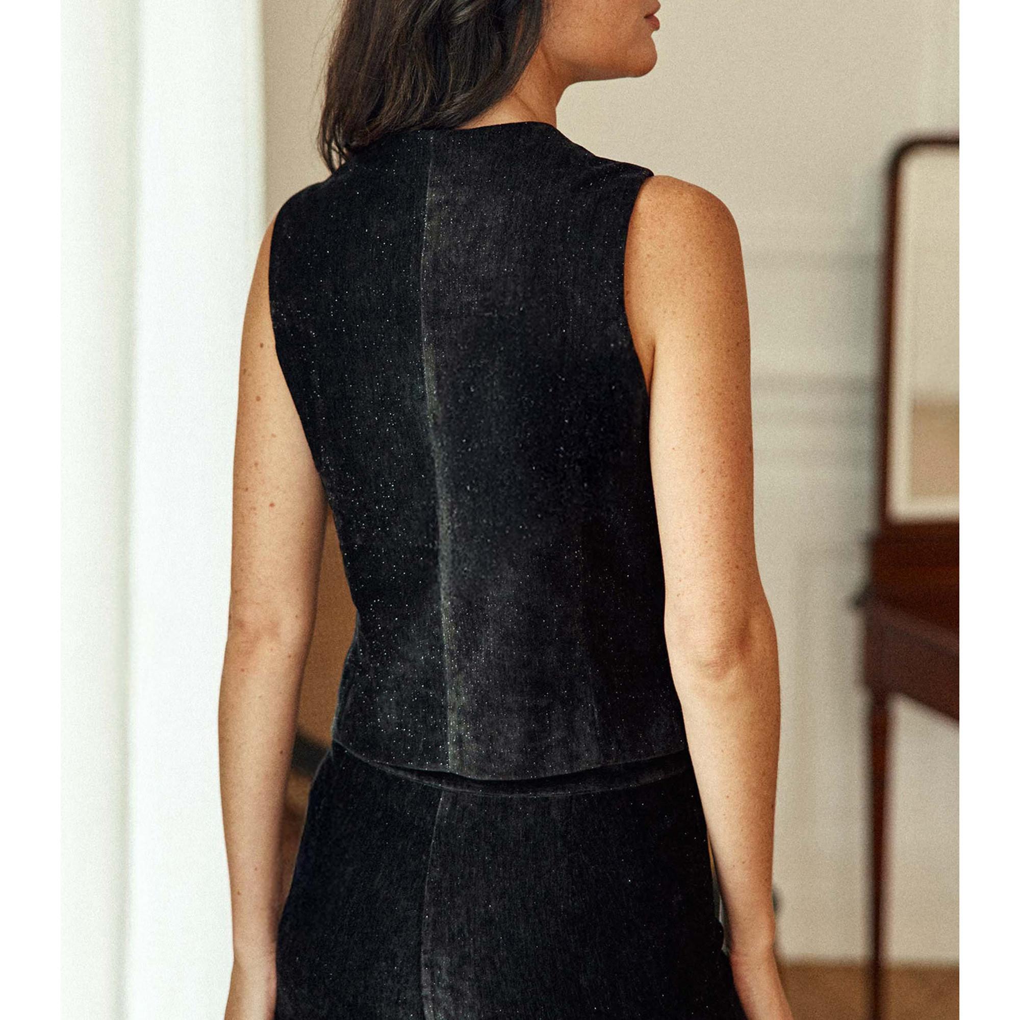 La Petite Etoile Gilet V-Ausschnitt Knopfverschluss  