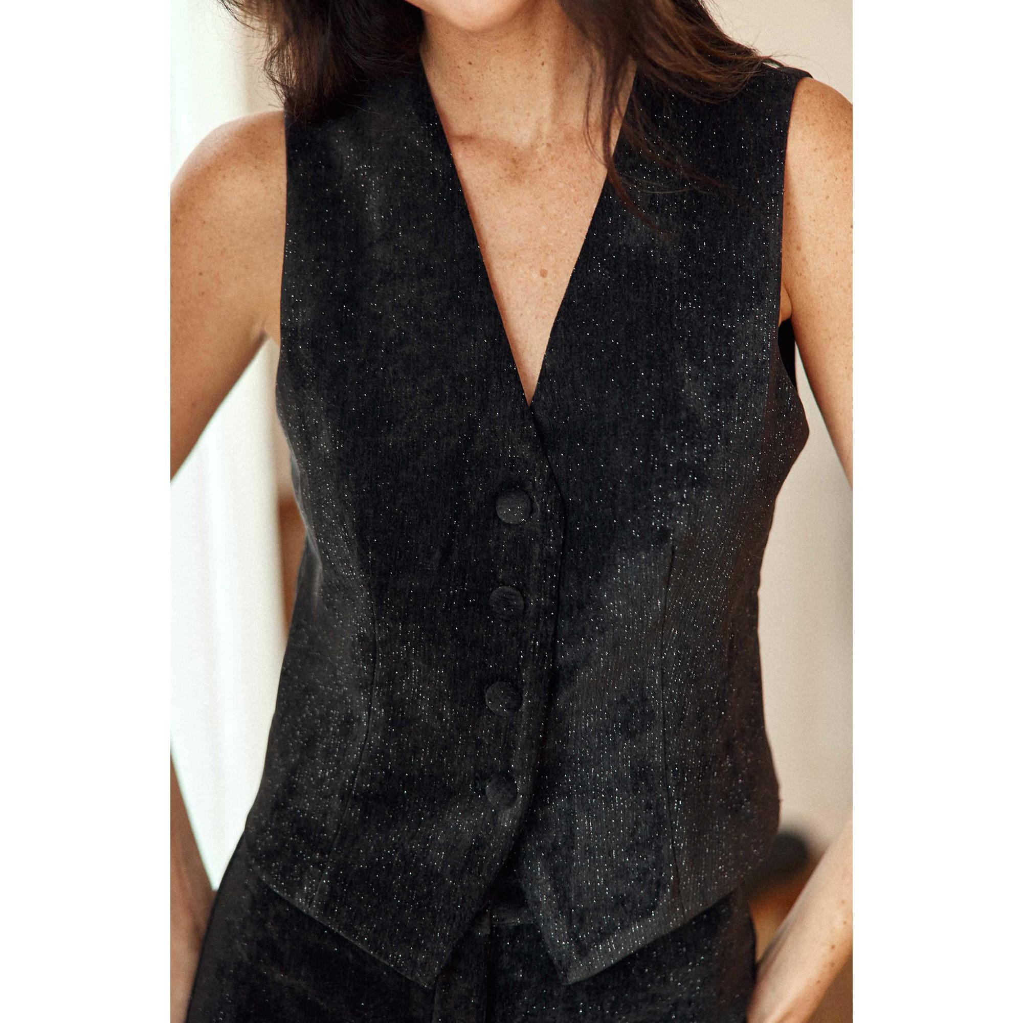 La Petite Etoile Gilet V-Ausschnitt Knopfverschluss  