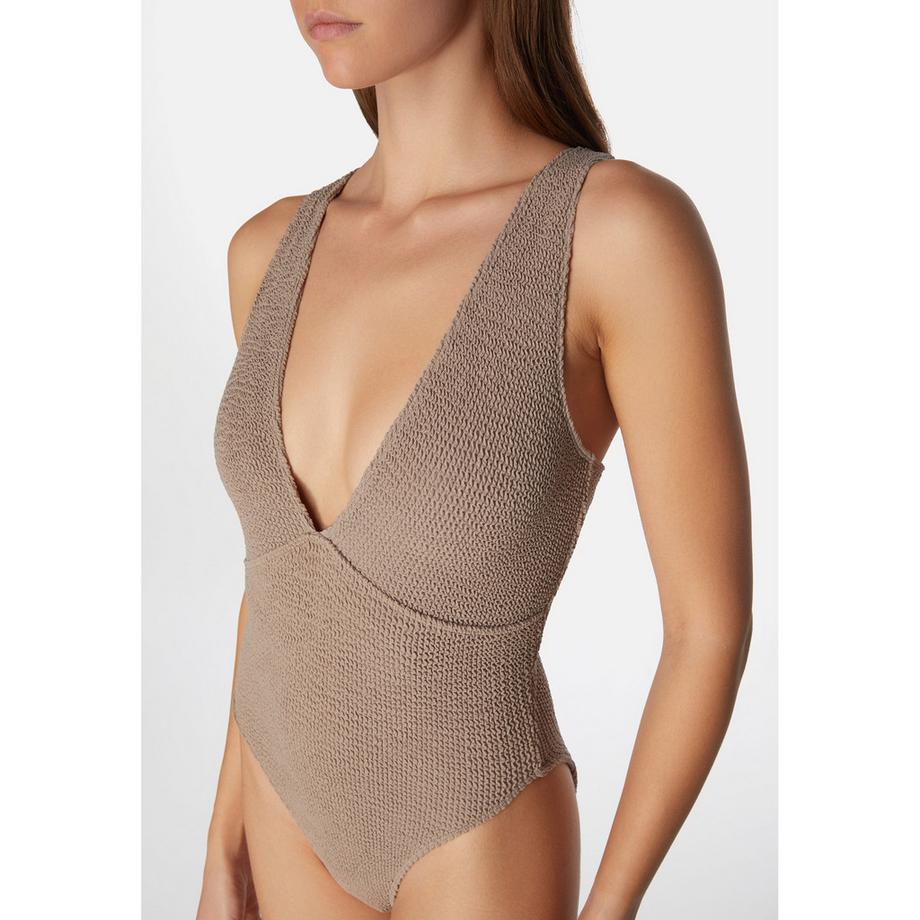 Sorbet Island Ariel Maillot de bain texturé décolleté plongeant  