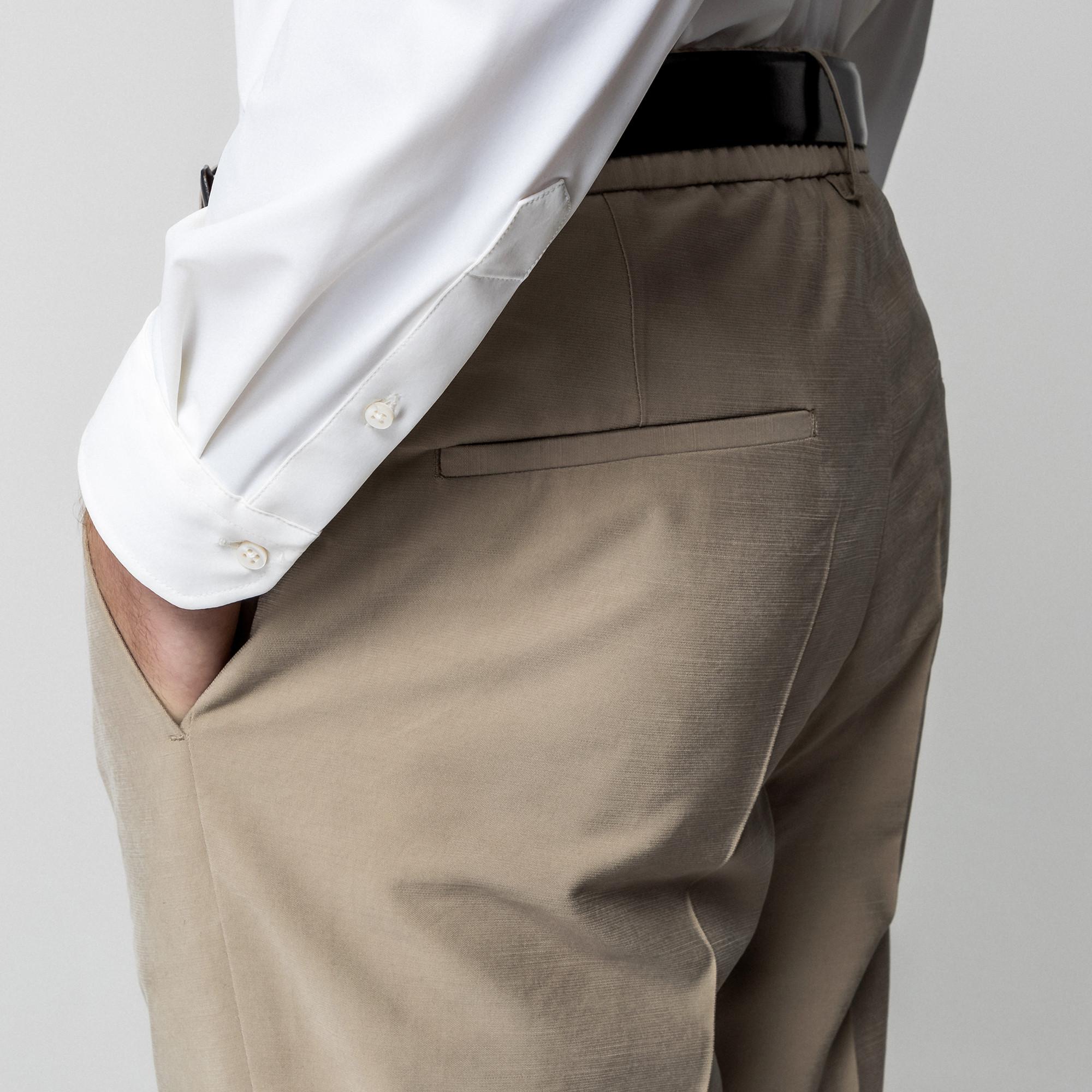 Manor Man Pantaloni da Abito Uomo Body Fit  