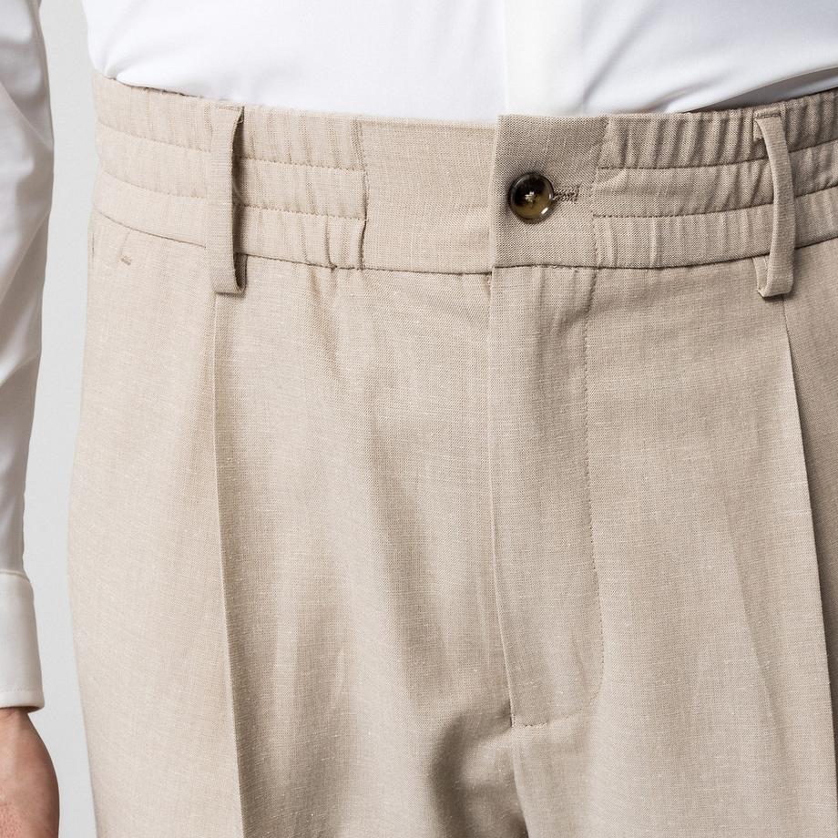 Manor Man Pantalon en tissu Body Fit Tapered  