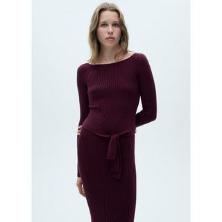 MANGO GOLETO Rippstrick Midi Kleid  