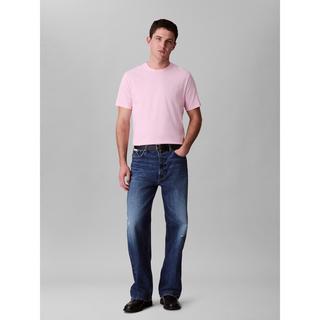 Calvin Klein Jeans SS Smooth Cotton Solid Crewneck T-Shirt  