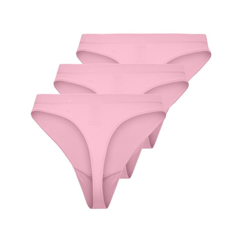 Only Lingerie Vicky Rib Seamless String Lot de 3  