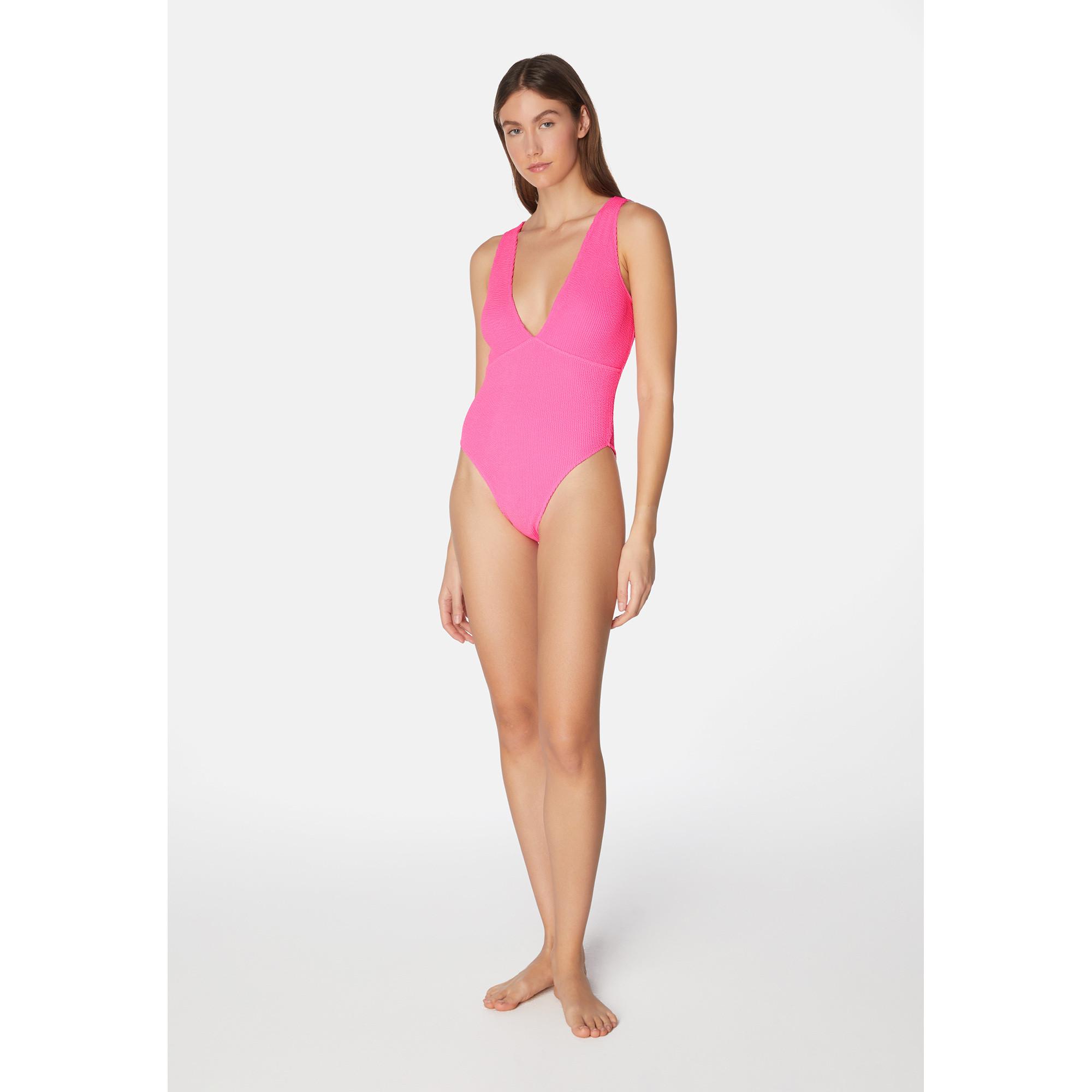 Sorbet Island Ariel Strukturierter Badeanzug mit tiefem Ausschnitt  