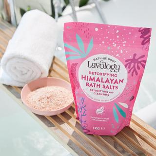 Lavology Himalayan Salt 1kg Sels de bain détoxifiants de l'Himalaya 