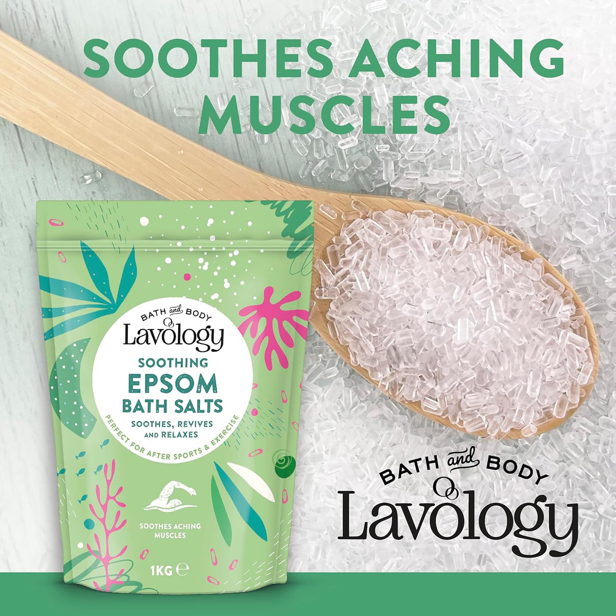 Lavology Epsom Salt 1kg Soothing Epsom Badesalte 