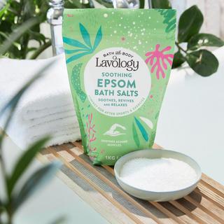 Lavology Epsom Salt 1kg Soothing Epsom Badesalte 