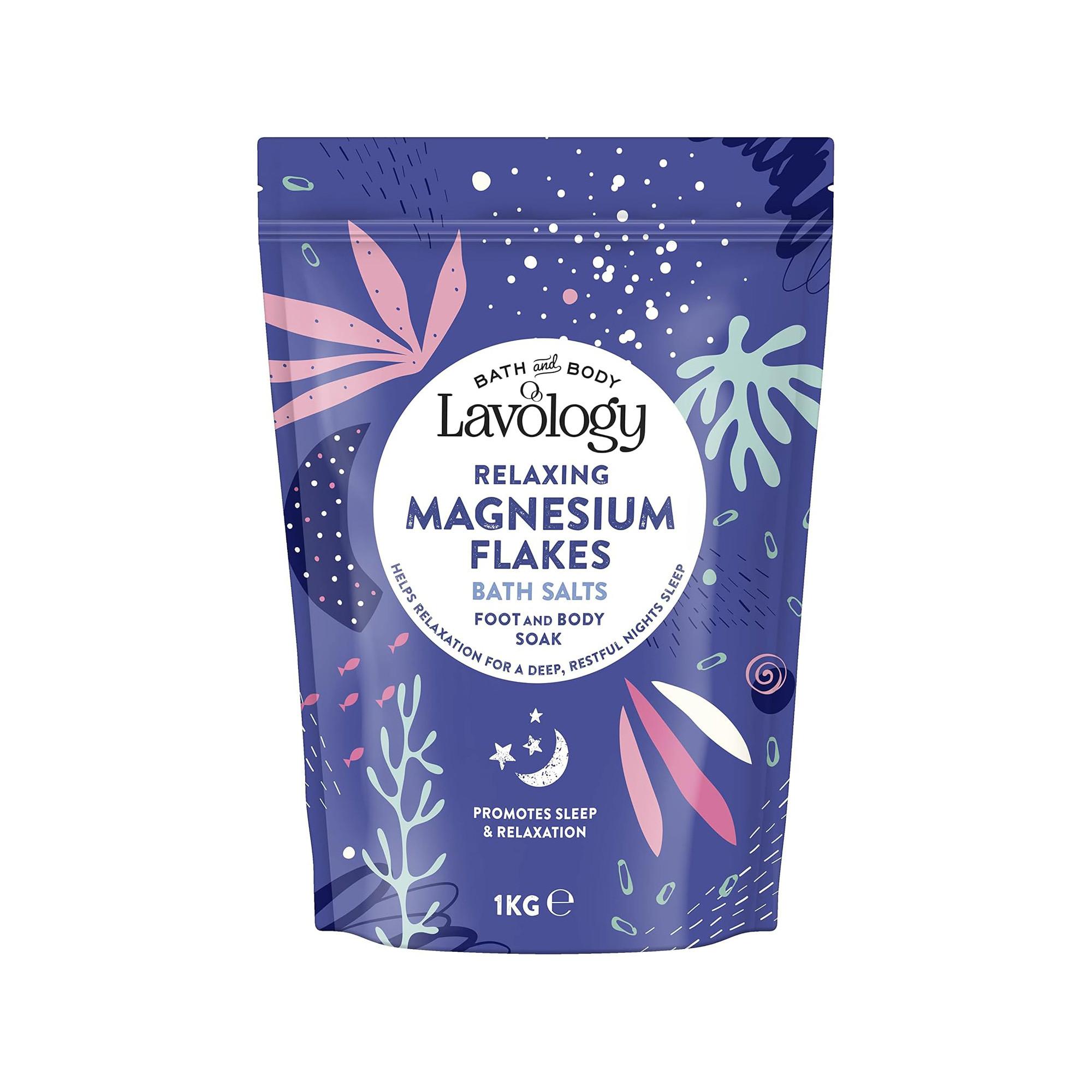 Lavology Magnesium Flakes 1kg Relaxing Magnesium Flakes Badesalte 