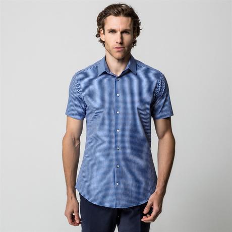 Manor Man Kurzarm Kariertes Hemd  