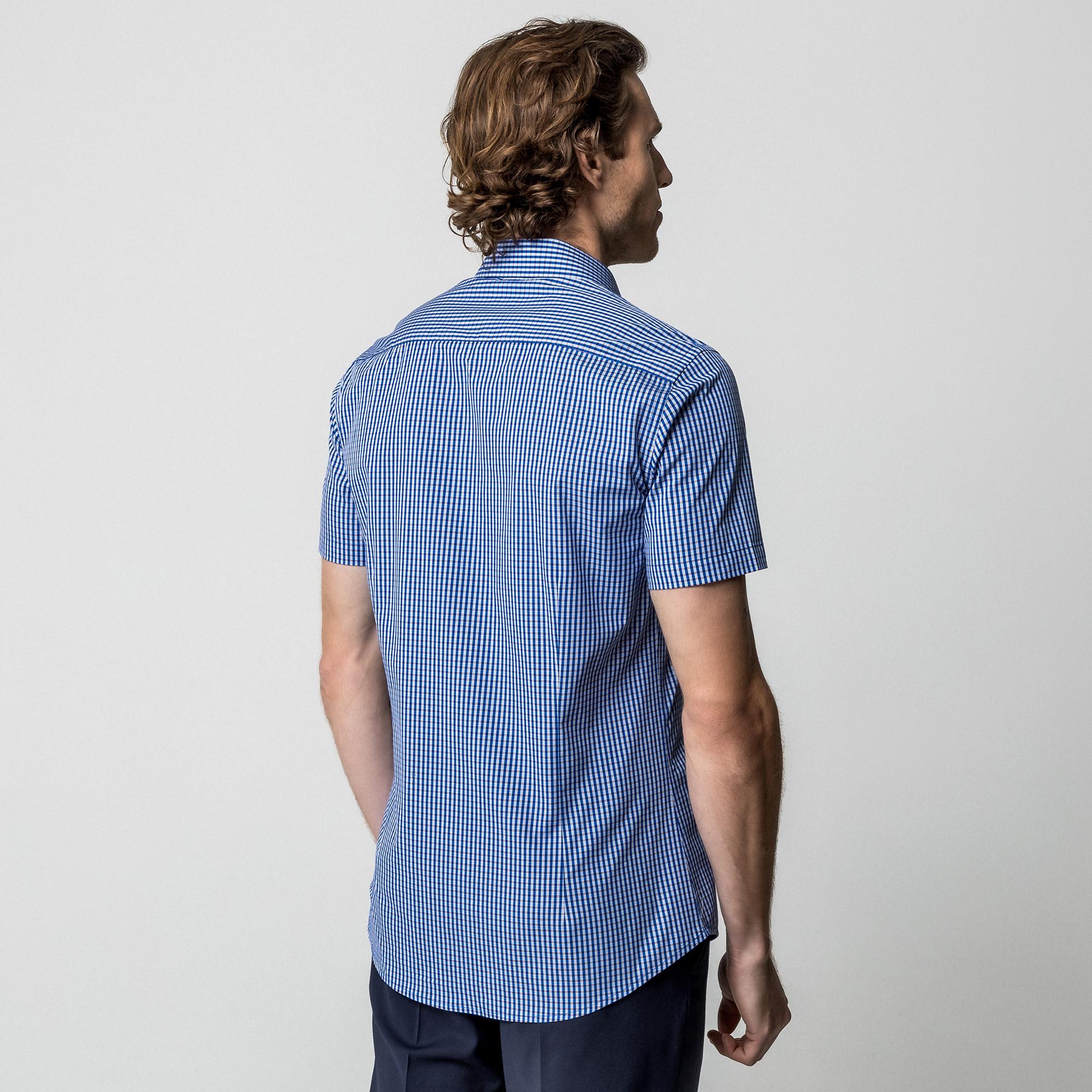 Manor Man Kurzarm Kariertes Hemd  