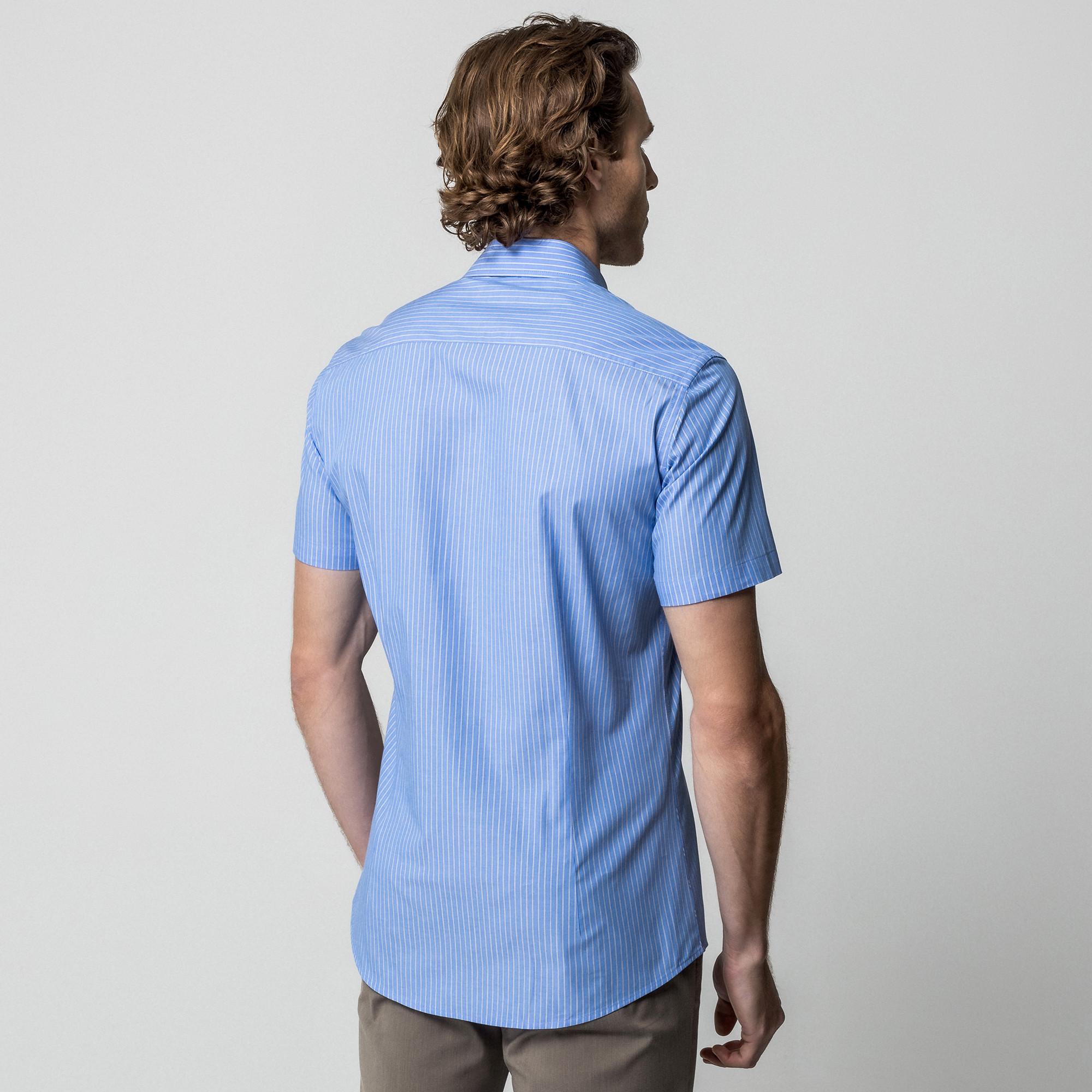 Manor Man Kurzarm Gestreiftes Hemd  