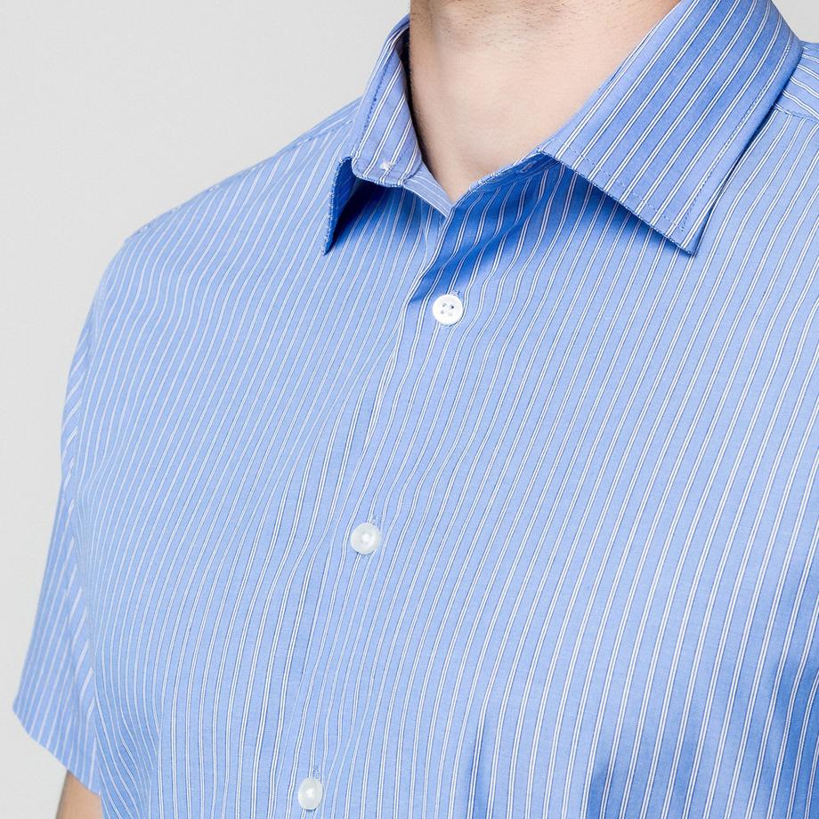 Manor Man Kurzarm Gestreiftes Hemd  