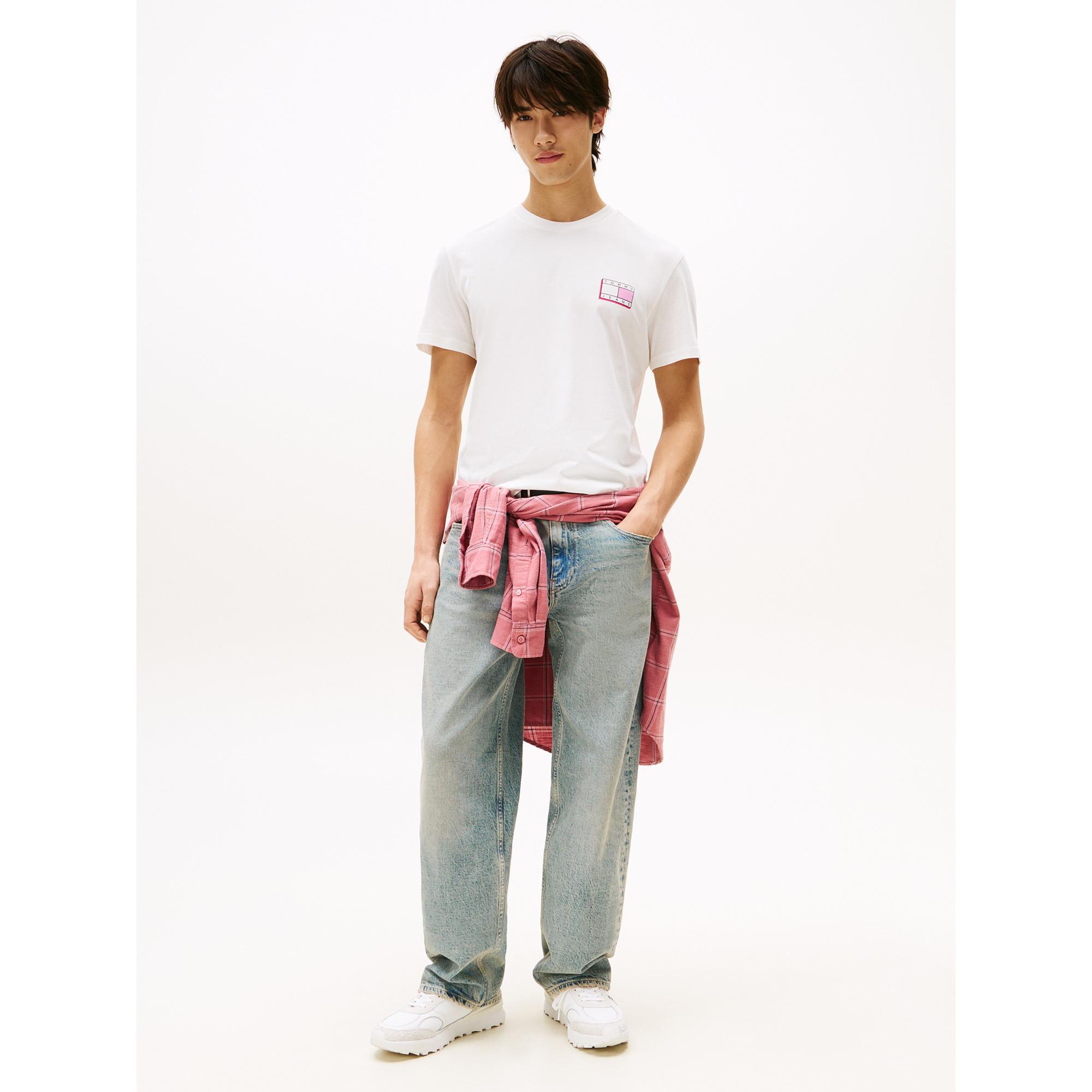 TOMMY JEANS TJM Slim Pop Color Flag Tee  