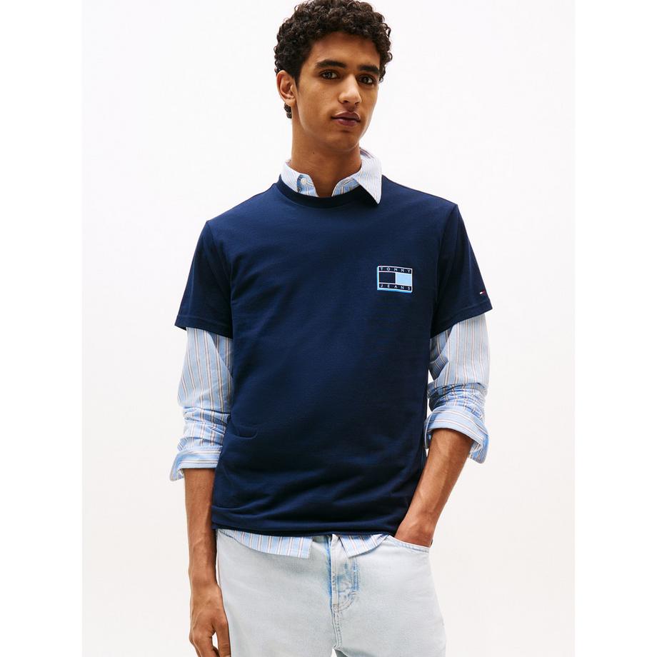 TOMMY JEANS TJM Slim Pop Color Flag T-Shirt  