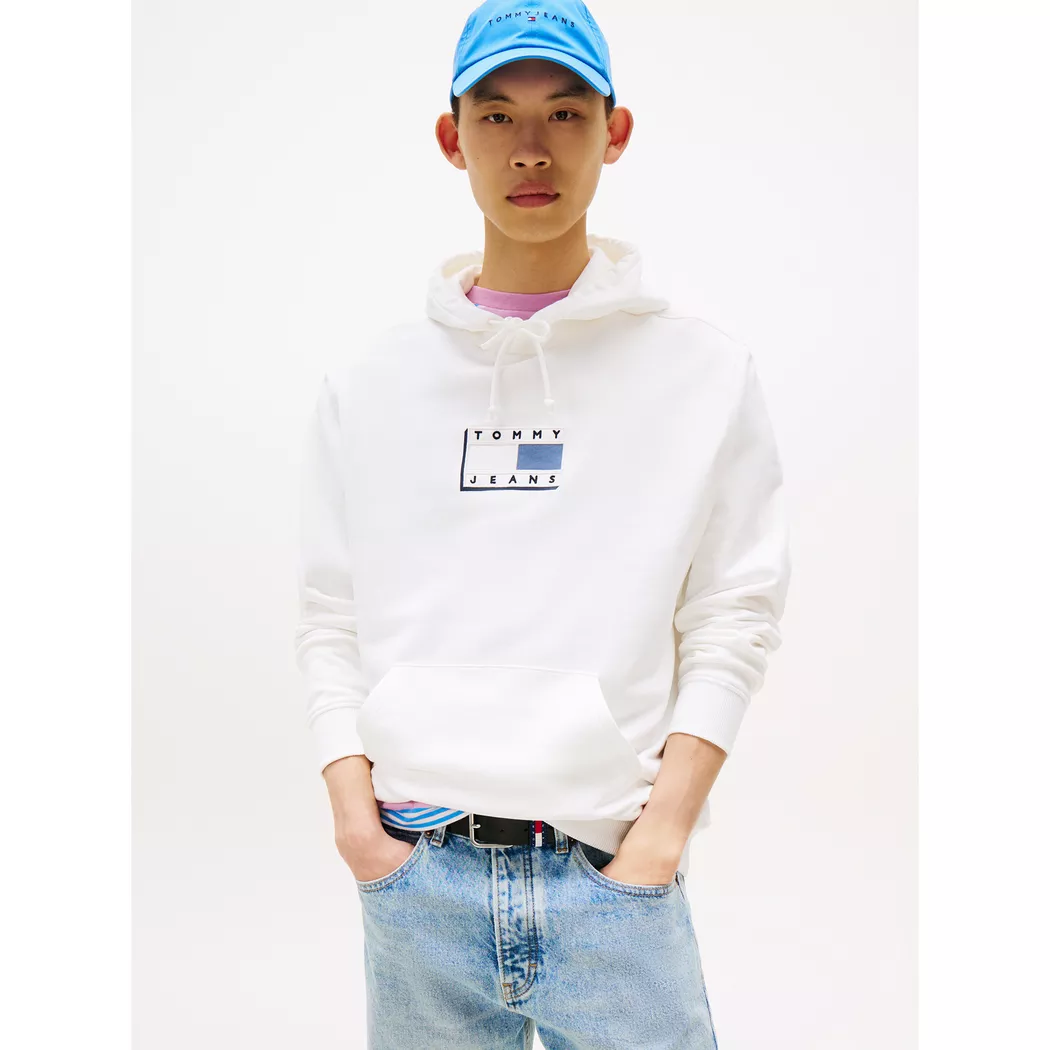 Tommy Jeans Sweat à Capuche Dm0dm20738 White S Homme