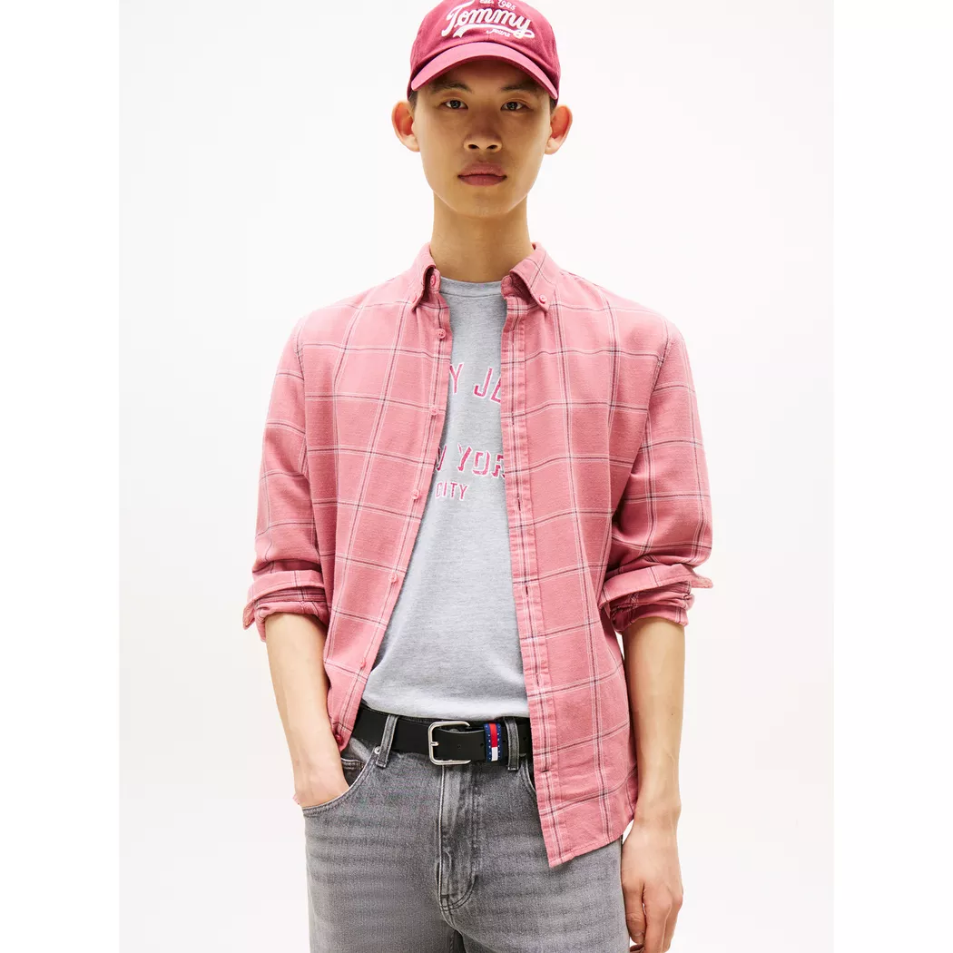 Tommy Jeans - Hemd, langarm, für Herren, Rot, Größe L