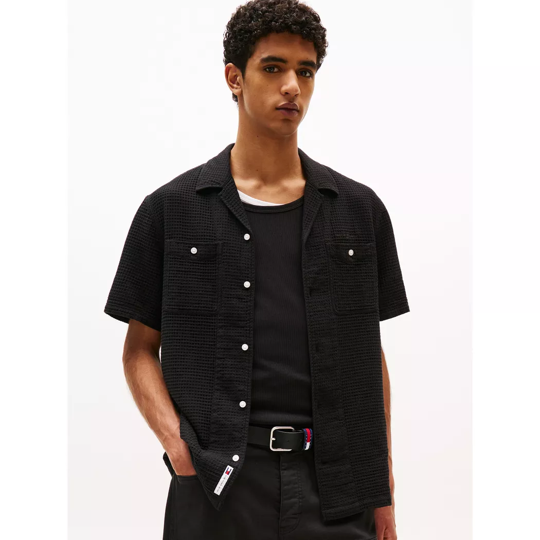 Tommy Jeans - Hemd, kurzarm, für Herren, Black, Größe M