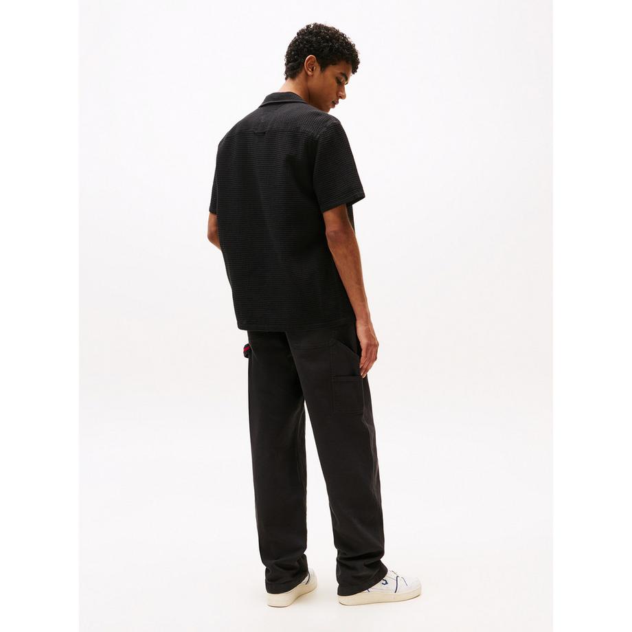 TOMMY JEANS Waffle Regular Camp Camicia  